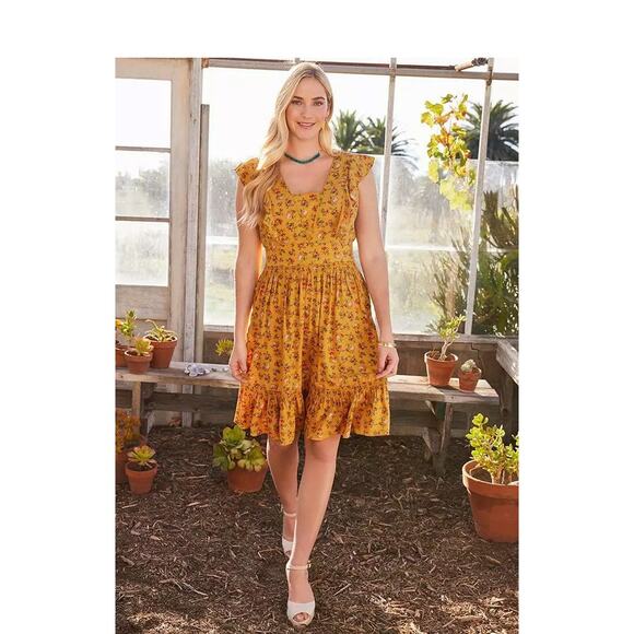 Matilda Jane Dress S Floral Whimsical Brilliant Daydream Fantasy Fancy Dress - Picture 2 of 8